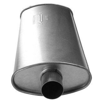 AP Exhaust® - MSL Maximum Aluminized Steel Oval Direct-Fit Exhaust Muffler with Inlet/Outlet Neck