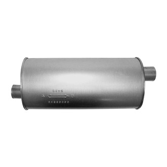 AP Exhaust® - MSL Maximum Aluminized Steel Oval Direct-Fit Exhaust Muffler with Inlet/Outlet Neck