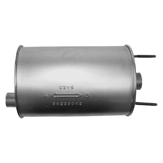 AP Exhaust® - MSL Maximum Rear Passenger Side Aluminized Steel Oval Direct Fit Exhaust Muffler with Inlet / Outlet Neck