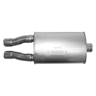 AP Exhaust® - MSL Maximum Aluminized Steel Oval Direct-Fit Exhaust Muffler with Inlet/Outlet Neck
