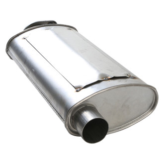 AP Exhaust® - MSL Maximum Aluminized Steel Oval Direct-Fit Exhaust Muffler with Flange and Outlet Neck