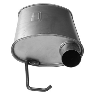 AP Exhaust® - MSL Maximum Aluminized Steel Oval Direct-Fit Exhaust Muffler with Inlet/Outlet Neck