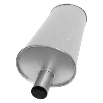AP Exhaust® - MSL Maximum Aluminized Steel Oval Direct Fit Exhaust Muffler with Inlet / Outlet Neck