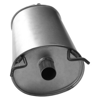 AP Exhaust® - MSL Maximum Oval Direct Fit Exhaust Muffler with Flange and Outlet Neck