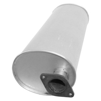 AP Exhaust® - MSL Maximum Aluminized Steel Oval Direct Fit Exhaust Muffler with Welded Flange and Outlet Neck