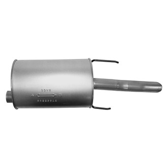 AP Exhaust® - MSL Maximum Aluminized Steel Rear Oval Direct-Fit Exhaust Muffler with Inlet Neck and Spout