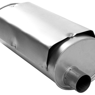 AP Exhaust® - MSL Maximum Oval Direct Fit Exhaust Muffler with Inlet / Outlet Neck