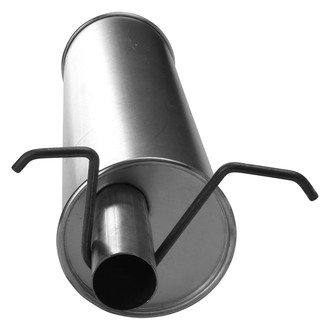 AP Exhaust® - MSL Maximum Aluminized Steel Round Direct Fit Exhaust Muffler with Inlet / Outlet Neck