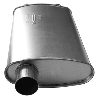 AP Exhaust® - MSL Maximum Aluminized Steel Oval Direct-Fit Exhaust Muffler with Inlet/Outlet Neck