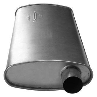 AP Exhaust® - MSL Maximum Aluminized Steel Oval Direct-Fit Exhaust Muffler with Inlet/Outlet Neck
