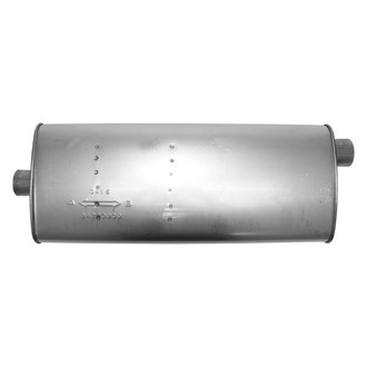 AP Exhaust® - MSL Maximum Aluminized Steel Oval Direct Fit Exhaust Muffler with Inlet / Outlet Neck