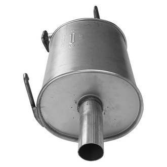 AP Exhaust® - MSL Maximum Aluminized Steel Passenger Side Oval Direct-Fit Exhaust Muffler with Flange and Spout
