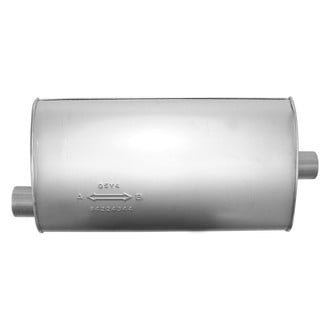 AP Exhaust® - MSL Maximum Aluminized Steel Oval Direct-Fit Exhaust Muffler with Inlet/Outlet Neck