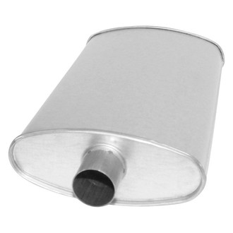 AP Exhaust® - MSL Maximum Aluminized Steel Oval Direct Fit Exhaust Muffler with Inlet / Outlet Neck