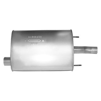AP Exhaust® - MSL Maximum Aluminized Steel Oval Direct Fit Exhaust Muffler with Inlet Neck and Spout