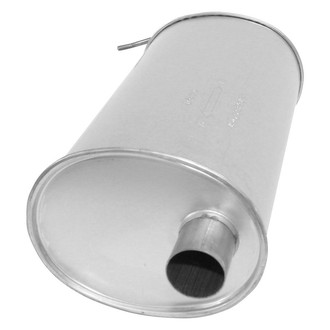 AP Exhaust® - MSL Maximum Aluminized Steel Oval Direct Fit Exhaust Muffler with Inlet / Outlet Neck