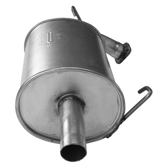 AP Exhaust® - MSL Maximum Aluminized Steel Driver Side Oval Direct-Fit Exhaust Muffler with Flange and Spout