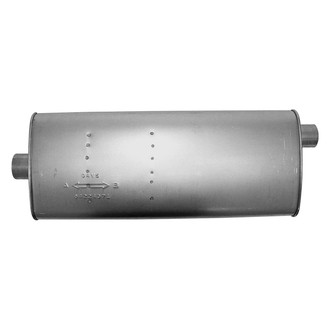 AP Exhaust® - MSL Maximum Aluminized Steel Oval Direct-Fit Exhaust Muffler with Inlet/Outlet Neck