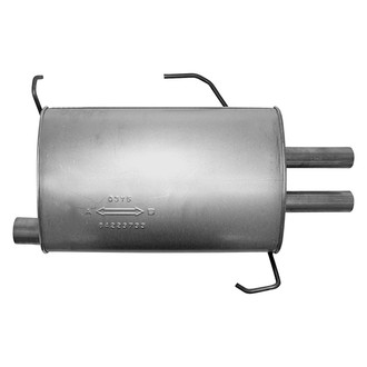 AP Exhaust® - MSL Maximum Aluminized Steel Oval Direct Fit Exhaust Muffler with Inlet Neck and Spout