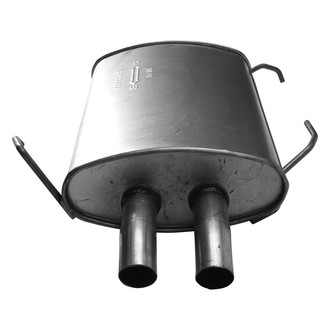 AP Exhaust® - MSL Maximum Aluminized Steel Oval Direct Fit Exhaust Muffler with Inlet Neck and Spout