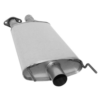 AP Exhaust® - MSL Maximum Aluminized Steel Oval Direct Fit Exhaust Muffler with Flare Flange and Outlet Neck