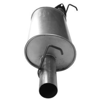 AP Exhaust® - MSL Maximum Aluminized Steel Oval Direct-Fit Exhaust Muffler with Flange and Outlet Neck