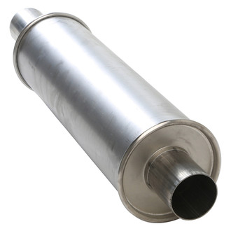 AP Exhaust® - MSL Maximum Front Round Direct Fit Exhaust Muffler with Inlet / Outlet Neck
