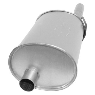AP Exhaust® - MSL Maximum Aluminized Steel Driver Side Oval Direct-Fit Exhaust Muffler with Inlet Neck and Spout