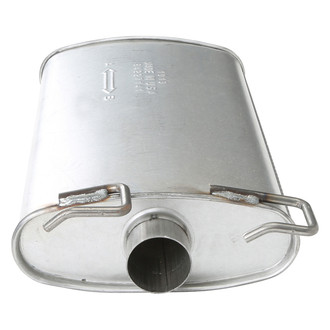 AP Exhaust® - MSL Maximum Aluminized Steel Oval Direct-Fit Exhaust Muffler with Inlet/Outlet Neck