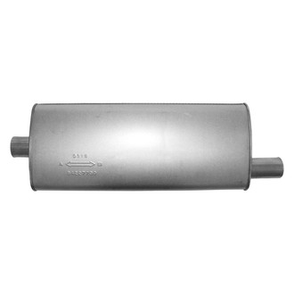 AP Exhaust® - MSL Maximum Aluminized Steel Oval Direct Fit Exhaust Muffler with Inlet / Outlet Neck