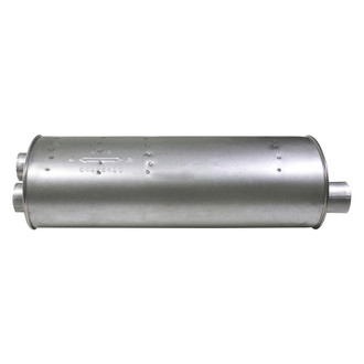 AP Exhaust® - MSL Maximum Aluminized Steel Oval Direct Fit Exhaust Muffler with Inlet / Outlet Neck