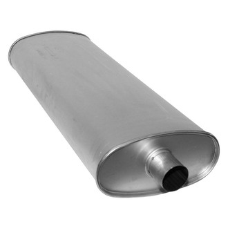 AP Exhaust® - MSL Maximum Oval Direct Fit Exhaust Muffler with Inlet / Outlet Neck