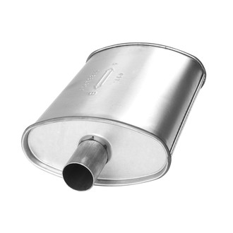 AP Exhaust® - MSL Maximum Aluminized Steel Oval Direct Fit Exhaust Muffler with Inlet / Outlet Neck