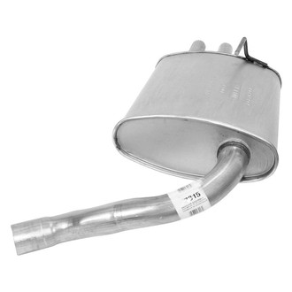 AP Exhaust® - Driver Side Aluminized Steel Exhaust Muffler and Pipe Assembly