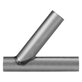 AP Exhaust® - Aluminized Steel Straight Exhaust Y-Pipe (2.5" Inlet, 2.5" Outlet, 12.5" Length)