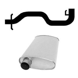 AP Exhaust® - Exhaust Muffler and Tailpipe Kit