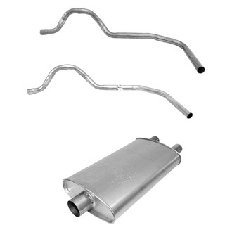 AP Exhaust® - Exhaust Muffler with Driver and Passenger Side Tailpipes Kit