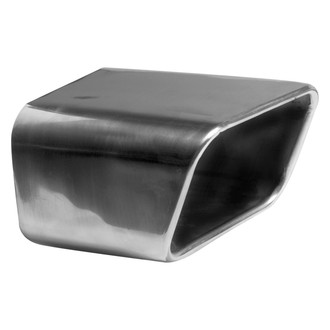 AP Exhaust® - Stainless Steel Driver Side Rectangular Angle Cut Clamp-On Polished Exhaust Tip