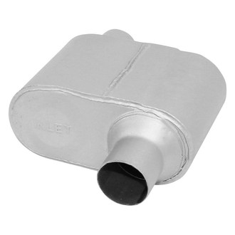 AP Exhaust® - Xlerator Performance Aluminized Steel Oval Exhaust Muffler with Inlet/Outlet Neck
