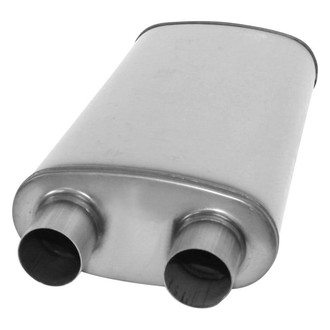 AP Exhaust® - Xlerator Performance Stainless Steel Oval Gray Exhaust Muffler