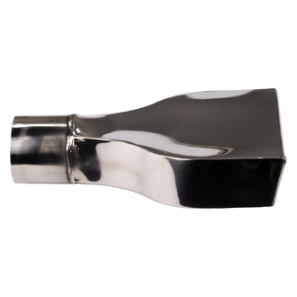 AP Exhaust® - Xlerator™ Stainless Steel Rectangular Angle Cut Weld-On Exhaust Tip (2.5" Inlet, 10" Length)