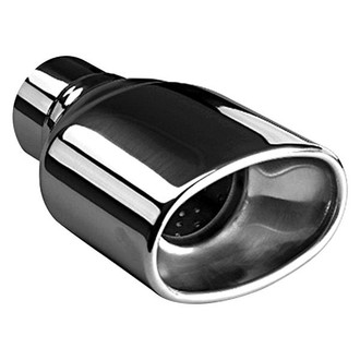 AP Exhaust® - Xlerator™ Stainless Steel Oval Beveled Edge Weld-On Exhaust Tip (2.5" Inlet, 7.5" Length)