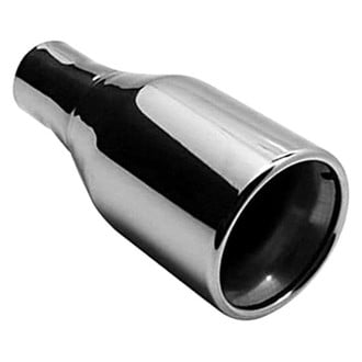 AP Exhaust® - Xlerator™ Stainless Steel Round Beveled Edge Weld-On Exhaust Tip (2.25" Inlet, 3.5" Outlet, 7" Length)