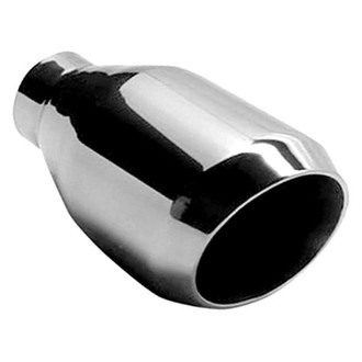 AP Exhaust® - Xlerator™ Stainless Steel Chevelle Style Domed Angle Cut Weld-On Exhaust Tip (2.25" Inlet, 4.5" Outlet, 9" Length)