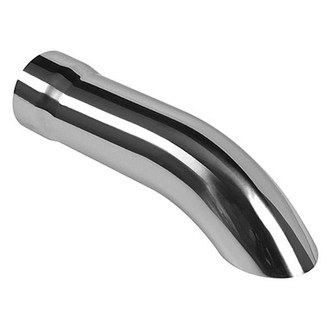 AP Exhaust® - Xlerator™ Aluminized Steel Turndown Weld-On Chrome Exhaust Tip (2" Inlet, 2.25" Outlet, 9" Length)