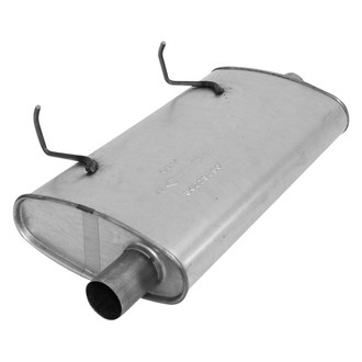 AP Exhaust® - Challenge Series Aluminized Steel Oval Exhaust Muffler with Inlet / Outlet Neck