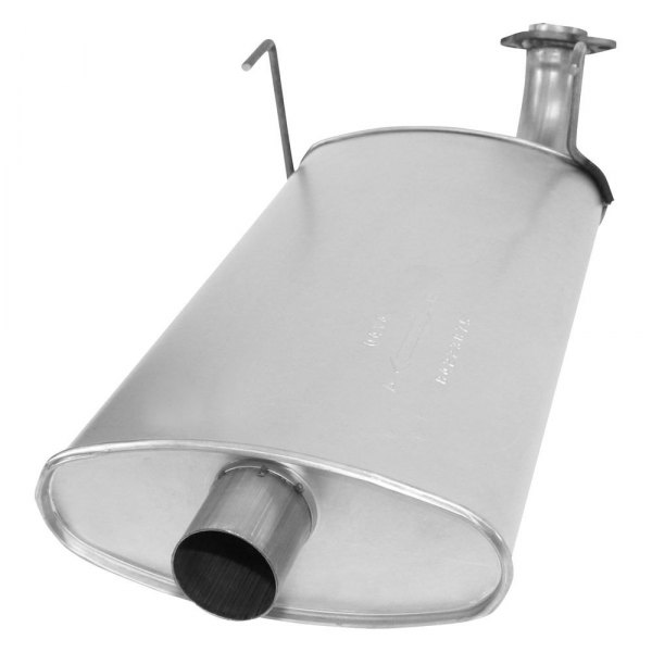 AP Exhaust® - Challenge Series Aluminized Steel Oval Exhaust Muffler with Flange and Inlet Neck