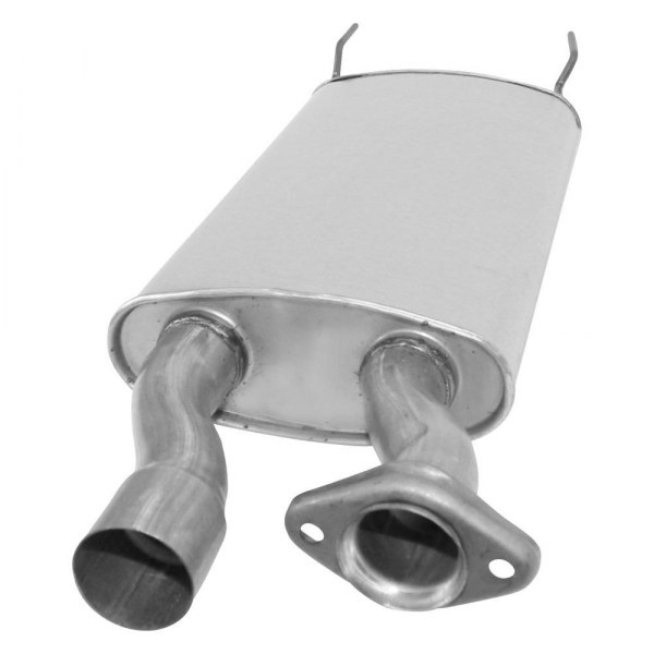 AP Exhaust® - Challenge Series Aluminized Steel Oval Exhaust Muffler with Flare Flange and Outlet Neck