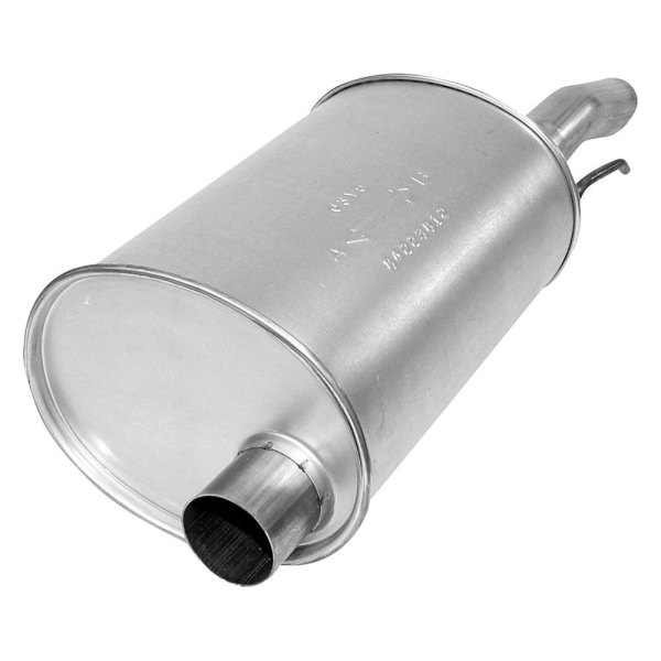 AP Exhaust® - Challenge Series Aluminized Steel Rear Oval Exhaust Muffler with Inlet Neck and Spout