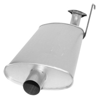 AP Exhaust® - Challenge Series Oval Exhaust Muffler with Flange and Inlet Neck